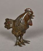 A 19th century Japanese patinated bronze