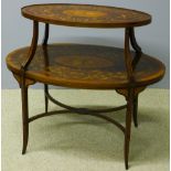 An Edwardian inlaid mahogany and satinwo