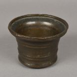 An 18th century or earlier bronze mortar