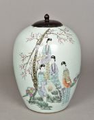 A 19th century Chinese porcelain jar and