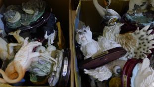 Two boxes of animal figurines