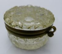 A small cut glass box