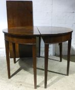 A 19th century mahogany D-end dining table