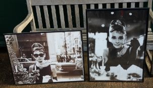 Two framed Audrey Hepburn pictures