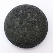 A Chinese round lidded box