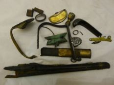 A quantity of 17th century pistol parts