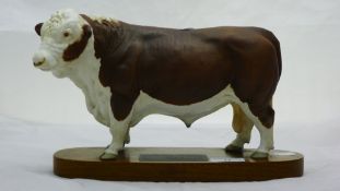 A Beswick Polled Hereford bull