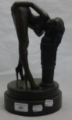 An erotic bronze figure
