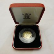 A silver Piedfort 50 pence proof coin