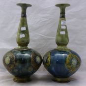 A pair of Royal Doulton vases