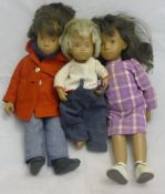 Three Sasha dolls