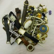 A quantity of jewellery and watches