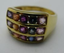 A 9 ct gold ring,