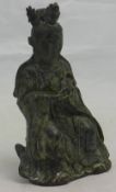 A Chinese bronze model of Buddha