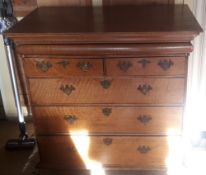 An 18th century walnut chest on stand top section