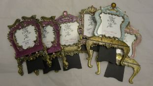 Six decorative photograph frames