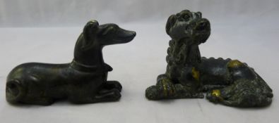 Two Chinese bronze weights