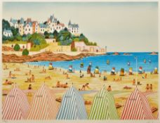 FANCH LEDAN (born 1949) French (AR), Beach Scene, Limited edition print,