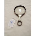 A Birmingham 1907 silver framed magnifying glass