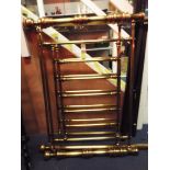 A Victorian style brass double bed