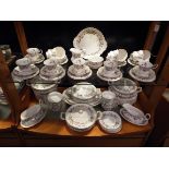 A Royal Albert 'Brigadoon' pattern 86 piece dinner and tea service to include sauce boats,