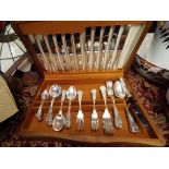 A canteen of King's pattern silver plated cutlery