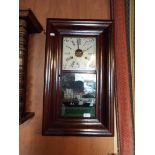 A 19thC mahogany cased American wall clock,