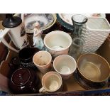 A mixed selection of assorted china to include Portmerion coffee pot,