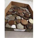 A selection of mixed 20thC British and continental coinage