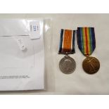 A Casualty pair of British War and Victory Medal awarded to 9973 Rifleman Pte. C. J.