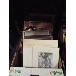 A box of assorted prints of landscapes, some signed in pencil by the artists below,