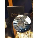 A boxed limited edition Caithness 'Sea Spray' paperweight with certificate