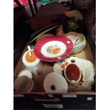 A selection of miscellaneous ceramic items including a Royal Doulton series ware 'Dickens' plate,