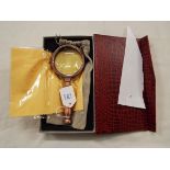 A new boxed brushed copper high magnification magnifying glass