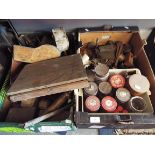 A selection of engineer's tools and accessories, fixings, vintage drill bits,