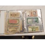 A catalogue of assorted World bank notes No Egyptian notes