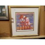 IRENE BORG limited edition print 'Sharing Dreams II', signed,
