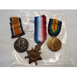 A group of three WWI medals to include Victory, War and 1914-15 Star to 9196 Pte.