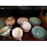 A selection of French 'Chintz' china tea-ware A/F