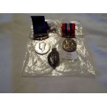 A General Service medal and ribbon for 14032255 DVR. J. BURBERRY R.Sigs.