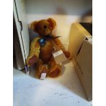 A Deans Rag Book Company limited edition teddy bear 'Humphrey' No 639 in dark gold mohair with
