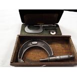 A 3" micrometer and a 2pc micrometer