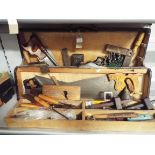 A carpenter's tool box and contents