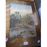A pair of early 20thC watercolour landscape views, unsigned,