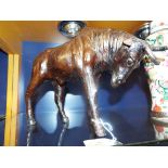 A leather model of a bull