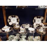 A selection of Coalport 'Batwing' and floral decorated tea-ware sandwich plates