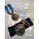 A United Nations Cyprus medal and a 1919 General Service medal with Malay bar GSM -