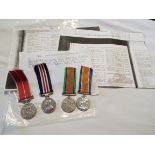 A group of WWI and WWII medals to Sgt John H Wilson Lincolnshire Regiment and 2nd Btn Holland