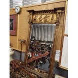 A George III rectangular gilt pier mirror,