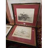 A set of four early hunting prints,